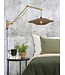Good&Mojo wandlamp Bali Large naturel of zwart met lange arm