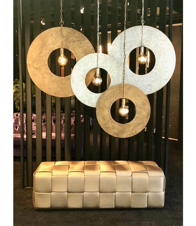 Leclercq & Bouwman hanglamp Corum in ambachtelijk metaal, 4 kleuren, 2 maten