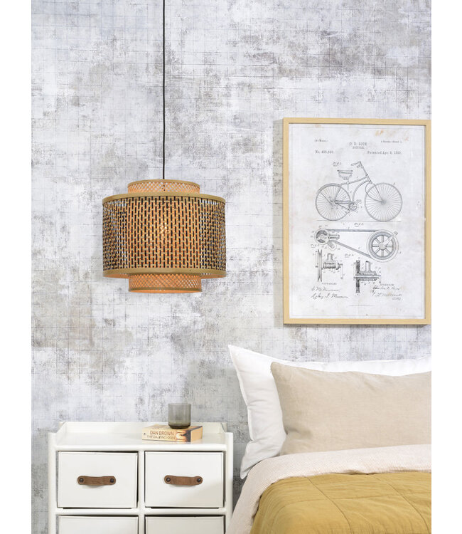 Hanglamp Bhutan bamboe in 2 maten