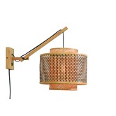 Wandlamp Bhutan bamboe naturel