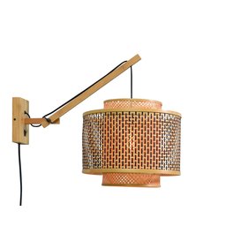 Wandlamp Bhutan bamboe naturel 1