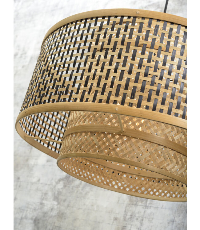 Wandlamp Bhutan bamboe naturel verstelbaar op 2 punten