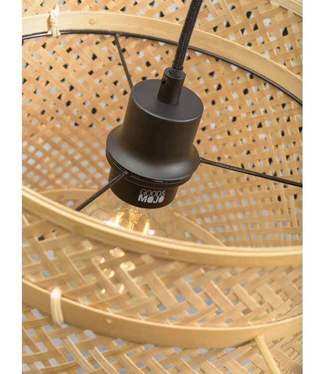 Wandlamp Bhutan bamboe naturel verstelbaar op 2 punten