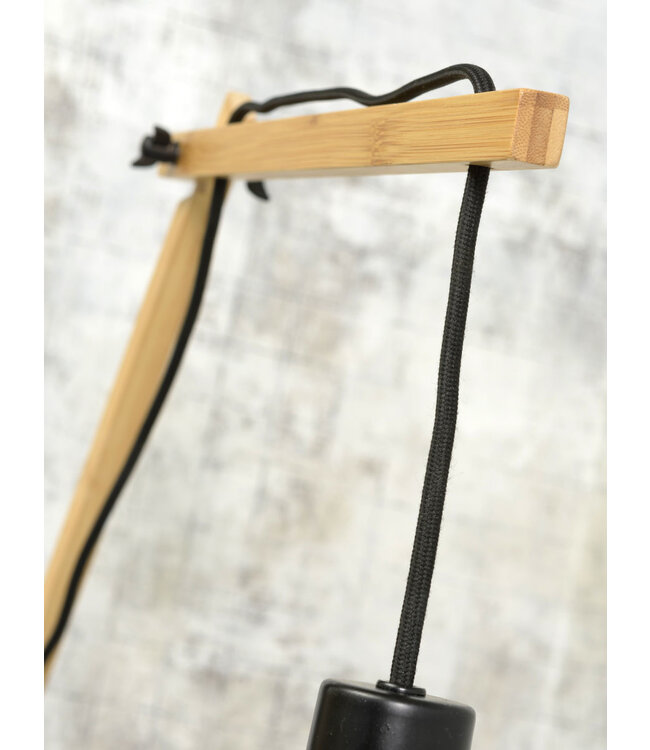Wandlamp Bhutan bamboe naturel verstelbaar op 2 punten