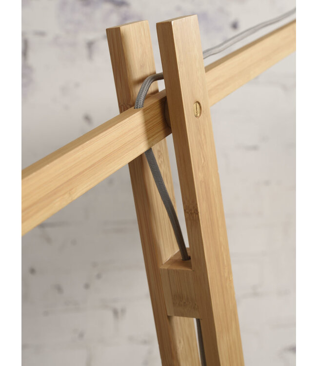 Vloerlamp BROMO bamboe naturel XL verstelbaar