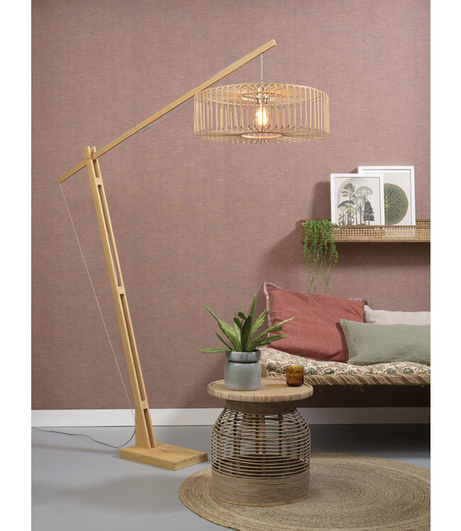 Vloerlamp BROMO bamboe naturel XL verstelbaar
