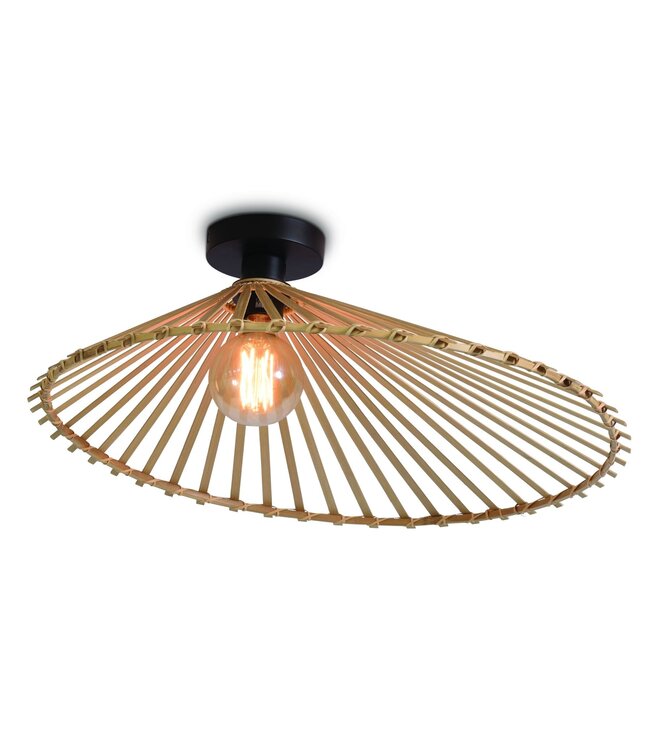 Plafonnière BROMO bamboe naturel asymmetrisch in 3 maten