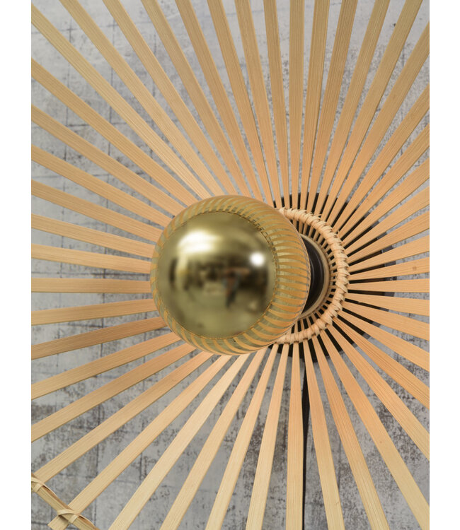 Plafonnière BROMO bamboe naturel asymmetrisch in 3 maten