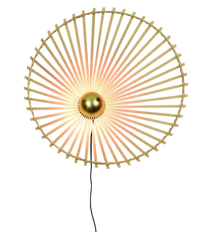 Wandlamp BROMO bamboe naturel asymmetrisch in 3 maten