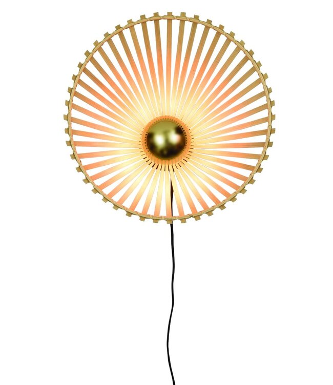 Wandlamp BROMO bamboe naturel asymmetrisch in 3 maten