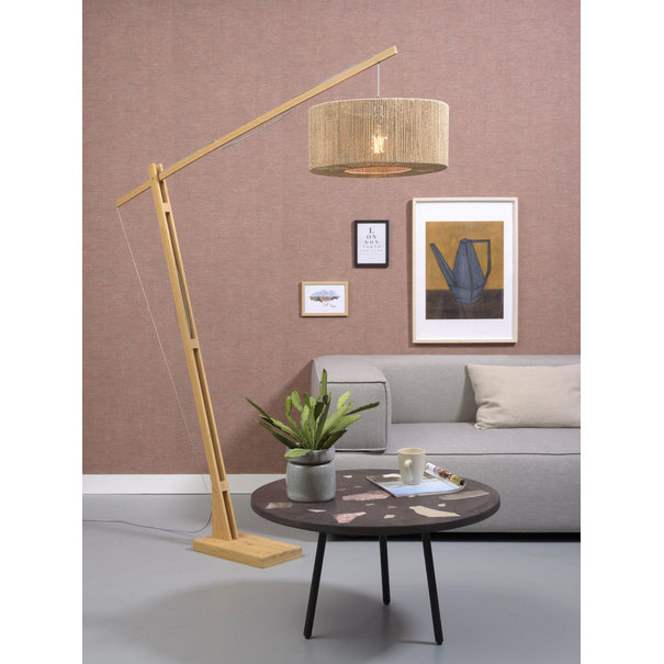 Good&Mojo Vloerlamp IGUAZU XL met lange arm in 2 kleuren