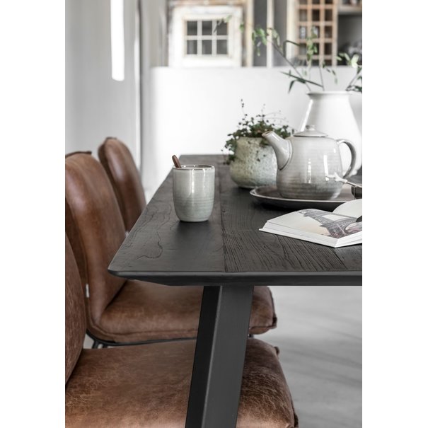 DTP Home Eettafel Timeless Black Shape, langwerpig