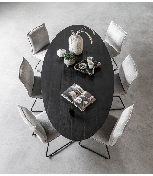 Eettafel Timeless Black Shape, Ovaal