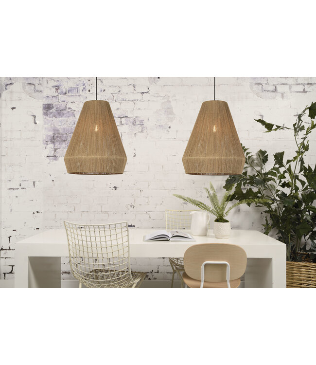 Hanglamp Iguazu cone in jute naturel | 2 maten