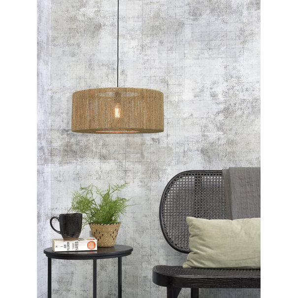 Good&Mojo Hanglamp Iguazu rond in jute naturel | 2 maten