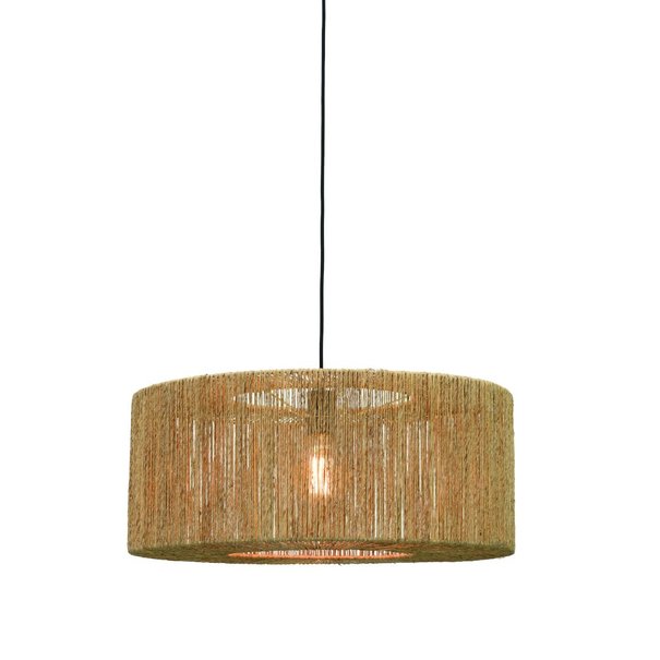 Good&Mojo Hanglamp Iguazu rond in jute naturel | 2 maten