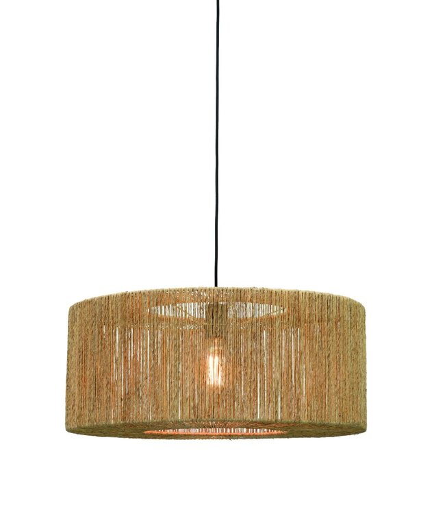 Hanglamp Iguazu rond in jute naturel | 2 maten