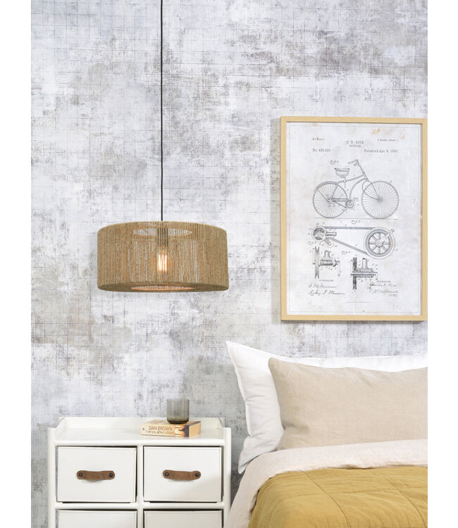 Hanglamp Iguazu rond in jute naturel | 2 maten