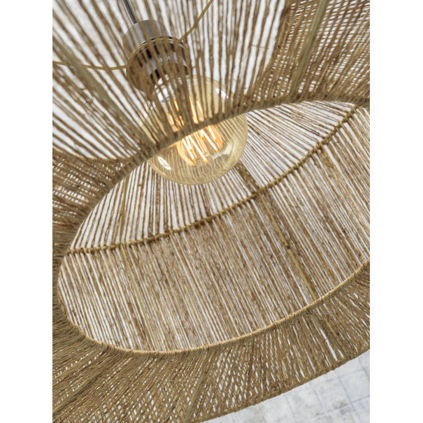 Good&Mojo Hanglamp Iguazu rond in jute naturel | 2 maten