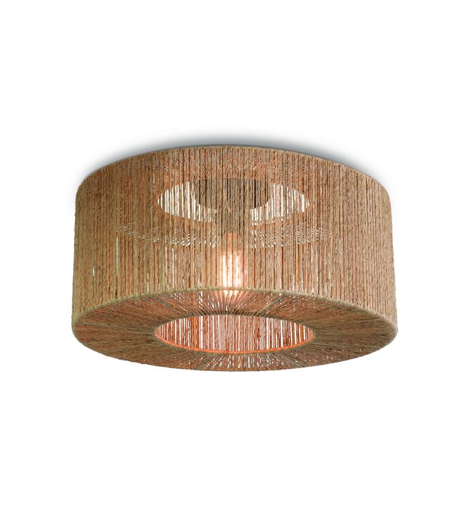 Good&Mojo plafondlamp Iguazu rond in jute naturel