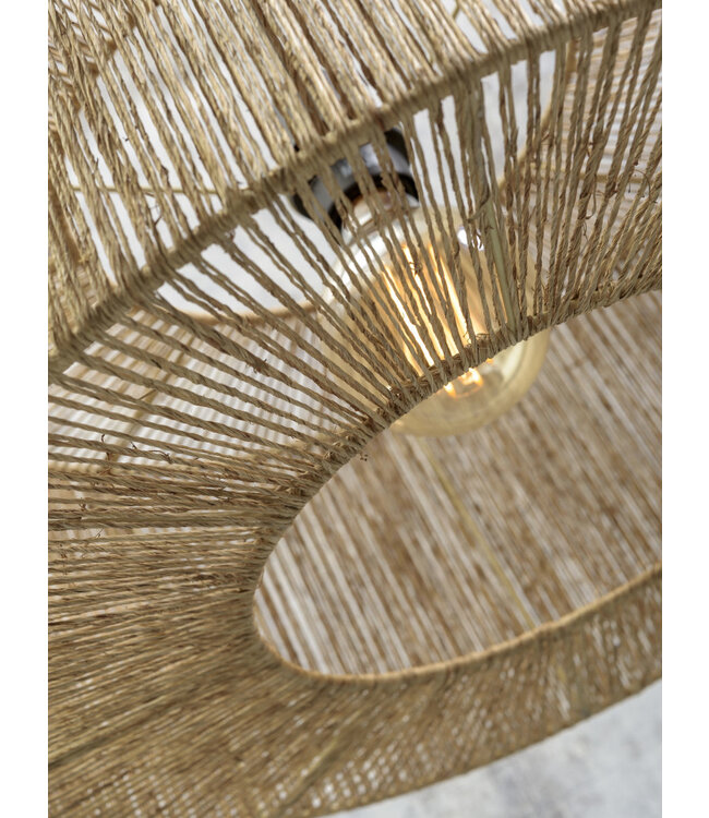 Good&Mojo plafondlamp Iguazu rond in jute naturel