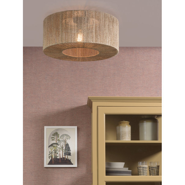 Good&Mojo Good&Mojo plafondlamp Iguazu rond in jute naturel