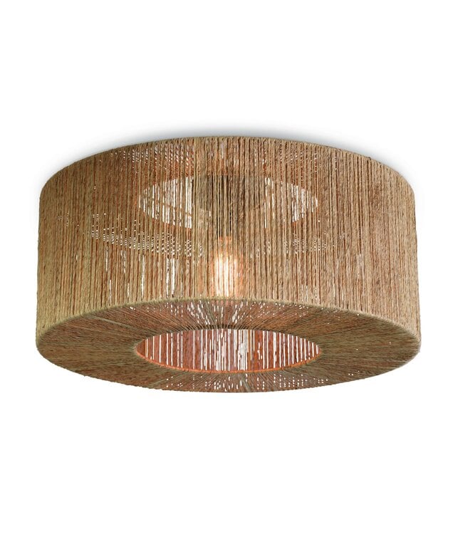 Good&Mojo plafondlamp Iguazu rond in jute naturel
