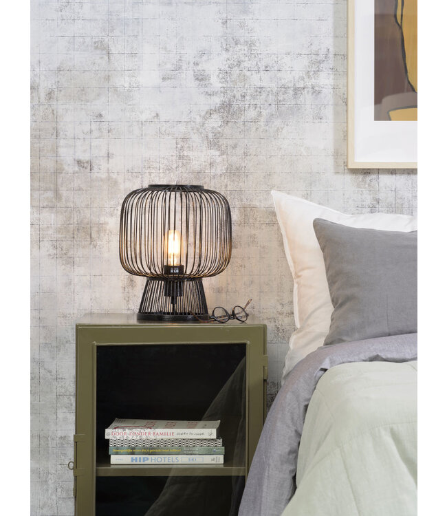 Tafellamp CANGO in bamboe zwart of naturel