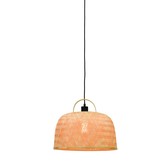 Hanglamp SERENGETIE bamboe naturel met ronde lampenkap in 2 maten