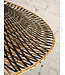 Vloerlamp KALIMANTAN met vaste arm in zwart en naturel