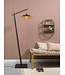 Vloerlamp KALIMANTAN met vaste arm in zwart en naturel