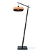 Vloerlamp PALAWAN bamboe zwart met lampenkap in 2 maten