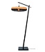 Vloerlamp PALAWAN bamboe zwart met lampenkap in 2 maten