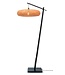 Vloerlamp PALAWAN bamboe zwart met lampenkap in 2 maten