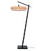 Vloerlamp PALAWAN bamboe zwart met lampenkap in 2 maten