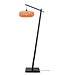 Vloerlamp PALAWAN bamboe zwart met lampenkap in 2 maten