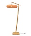Vloerlamp PALAWAN bamboe naturel met lampenkap in 2 maten
