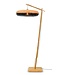 Vloerlamp PALAWAN bamboe naturel met lampenkap in 2 maten