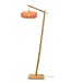 Vloerlamp PALAWAN bamboe naturel met lampenkap in 2 maten
