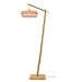 Vloerlamp PALAWAN bamboe naturel met lampenkap in 2 maten