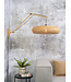Wandlamp Palawan bamboe naturel met arm Large