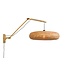 Wandlamp Palawan bamboe naturel met arm Large