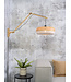 Wandlamp Palawan bamboe naturel met arm Large