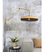 Wandlamp Palawan bamboe naturel met arm Large