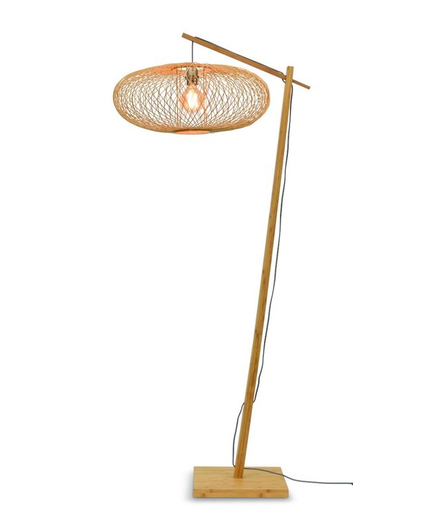 Vloerlamp CANGO bamboe in diverse kleurcombinaties