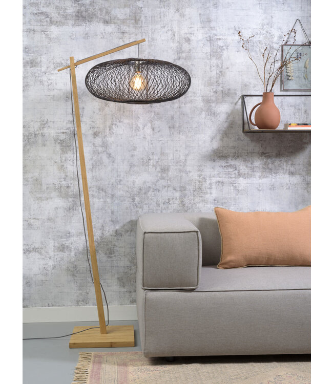 Vloerlamp CANGO bamboe in diverse kleurcombinaties