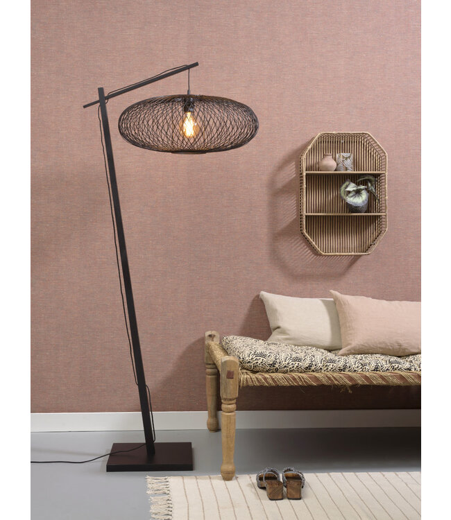 Vloerlamp CANGO bamboe in diverse kleurcombinaties