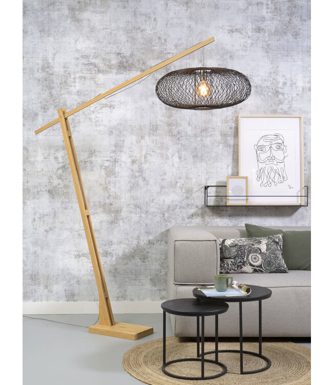 Vloerlamp CANGO bamboe verstelbaar