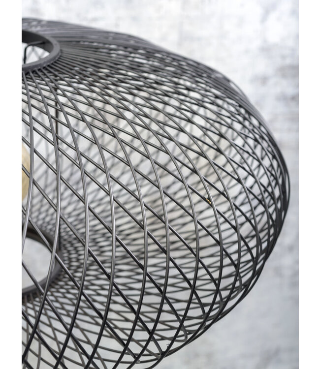 Plafonnière CANGO bamboe naturel of zwart maat M