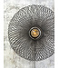 Wandlamp Cango bamboe rond in zwart of naturel maat L